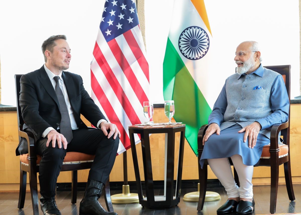 Pm Modi with Elon Musk