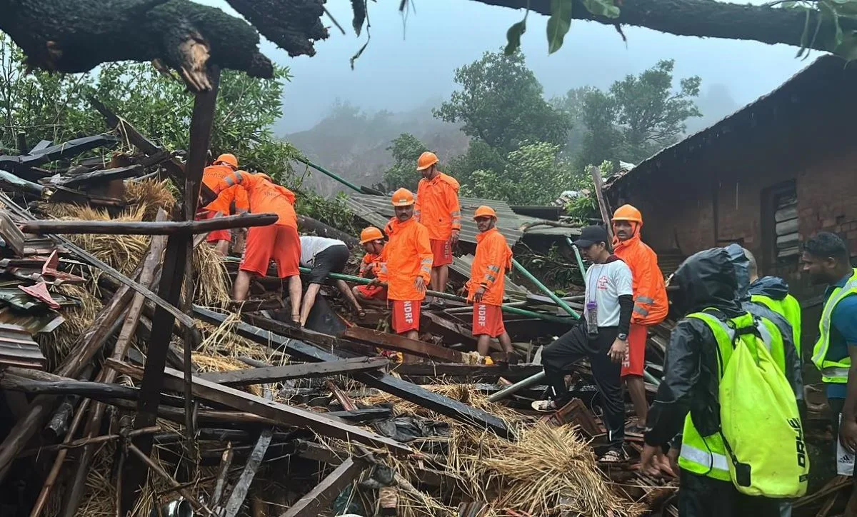 Maharashtra Landslide: 4 Dead, Several Trapped in Raigad Amid Heavy Rains