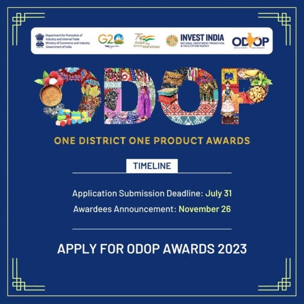 DPIIT Invites Applications for ‘One District One Product’ Awards till July 31, 2023