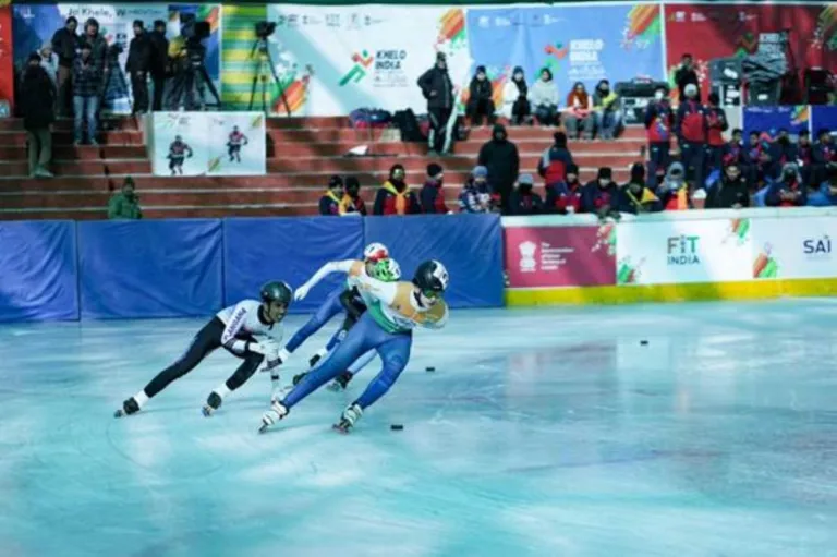 Opening Ceremony of Khelo India Winter Games 2024 Held at NDS Stadium in Leh Today