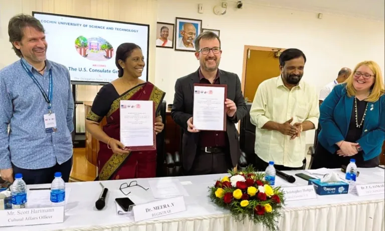 U.S. Consulate General Chennai and CUSAT Sign MoU to Open New “American Corner” in Kochi