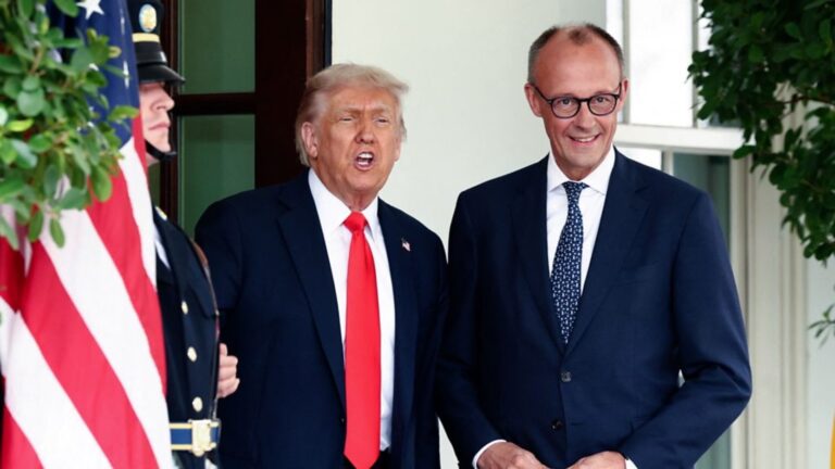 Trump, German Chancellor Merz Discuss Ukraine War, NATO Spending in First Oval Office Meeting