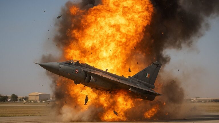 Dubai air show India Tejas Fighter plane crash
